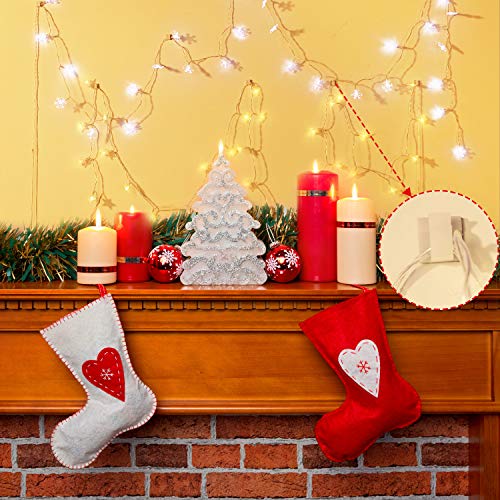 Blulu 100 Pcs Adhesive Cable Clips Bulk Wire Holder for Cord Organizer Clips Cable Management Outdoor Light Hooks for Christmas Wall String Lights Fairy Lights