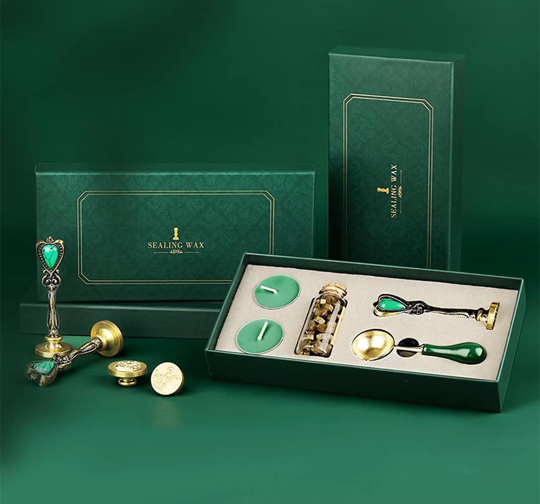 Fancy Letter W Wax Seal Stamp Set, European Style Kit Gift Box, Vintage Personalized for Letter Cards Invitations