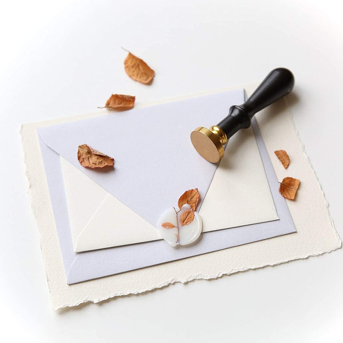 UNIQOOO Frosted Translucent Vellum Glue Gun Sealing Wax Sticks for Wax Seal Stamp - Great for Wedding Invitations, Cards Envelopes, Snail Mails, Craft Project, Gift Ideas, Pack of 8