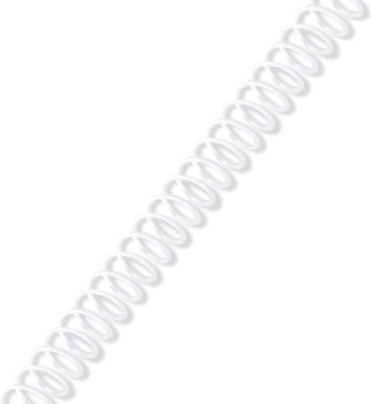 Rayson 1/2" Plastic Spiral Binding Coil, 95 Sheets Capacity, 4:1 Pitch 12.7mm White Coil Binding Spines for Business and Educational Purposes, Pack of 100