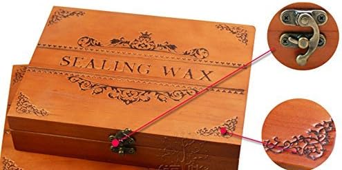 Vintage Alphabet Initial I Wax Seal Sealing Stamp Sealing Wax Sticks Spoon Wood Box Set Classical Old-fashioned Antique Alphabet Invitation Package Seal Wax Stamp Box Kit