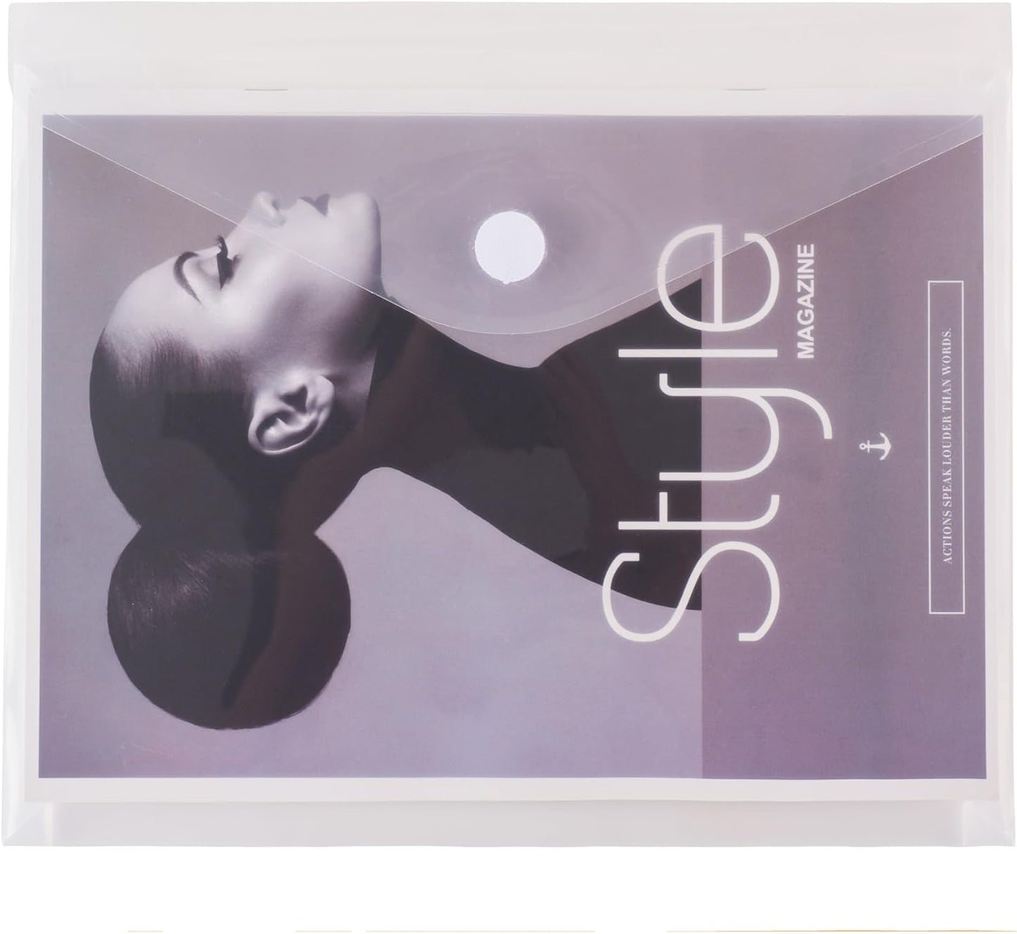 8.5 x 11 Letter Sized Clear Plastic Envelopes with Expanding Gusset Document File Storage Holder 10 Pack Hook Loop Closure