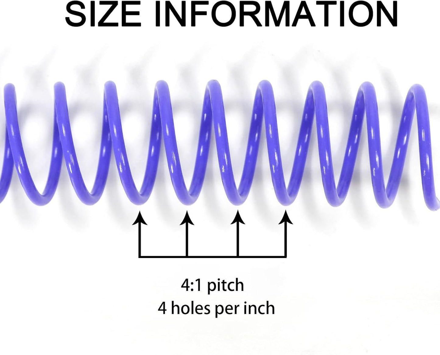 Rayson 5/8" Plastic Coil Binding Spines, 15.9mm Multicolored Spiral Binding Coil 140 Sheet Capacity, 4:1 Pitch - 100/Box for Business and Educational Purposes