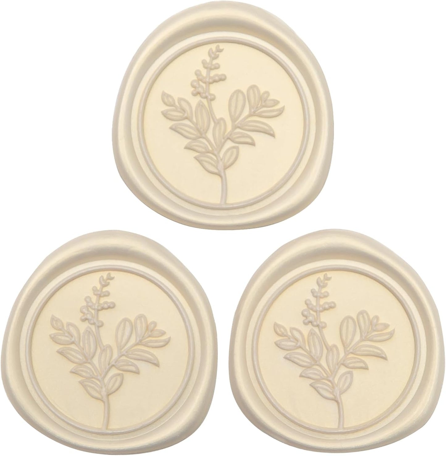 60 Pcs Champagne Wax Seal Stickers, Wedding Invitation Accessories Envelope Stickers - Peferct for Wedding Accessories, Gift Box Craft Wrapping, Christmas Cards Envelope Seals