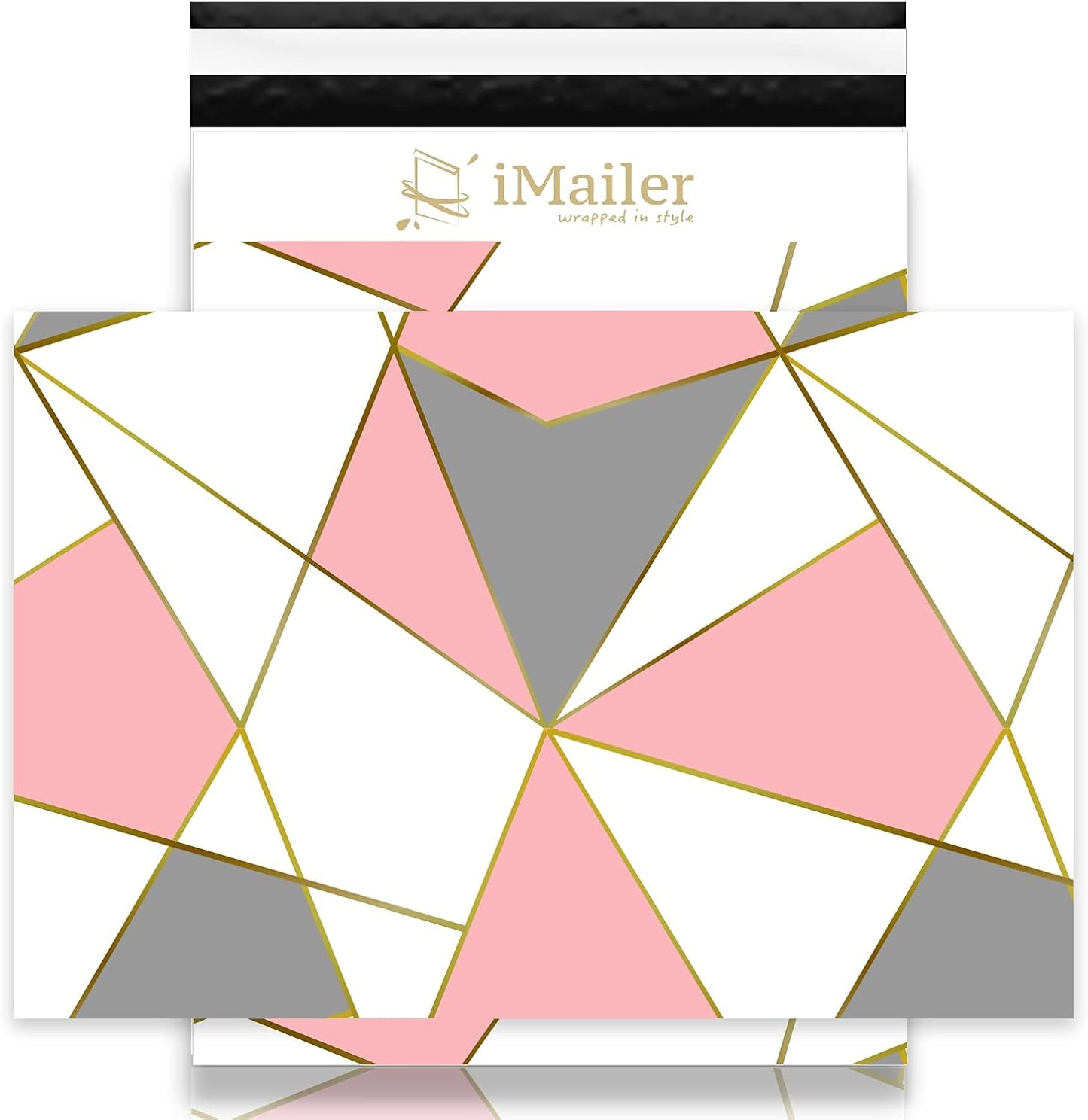 100 Count - 12 x 15.5 inch Poly Mailers Shipping Bags Envelope Triangle Print Mailing Package for Clothing-Self Seal…