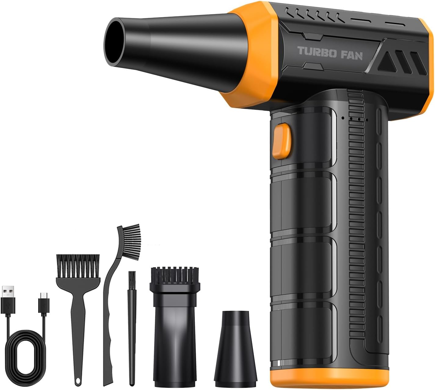 Compressed Air Duster,300000RPM Super Power Cordless Electric Air Duster,10000mAH Rechargeable Brushless Motor Blower,3-Gear Adjustable Turbo Fan Duster Blower for Computer,Car,Outdoor and House