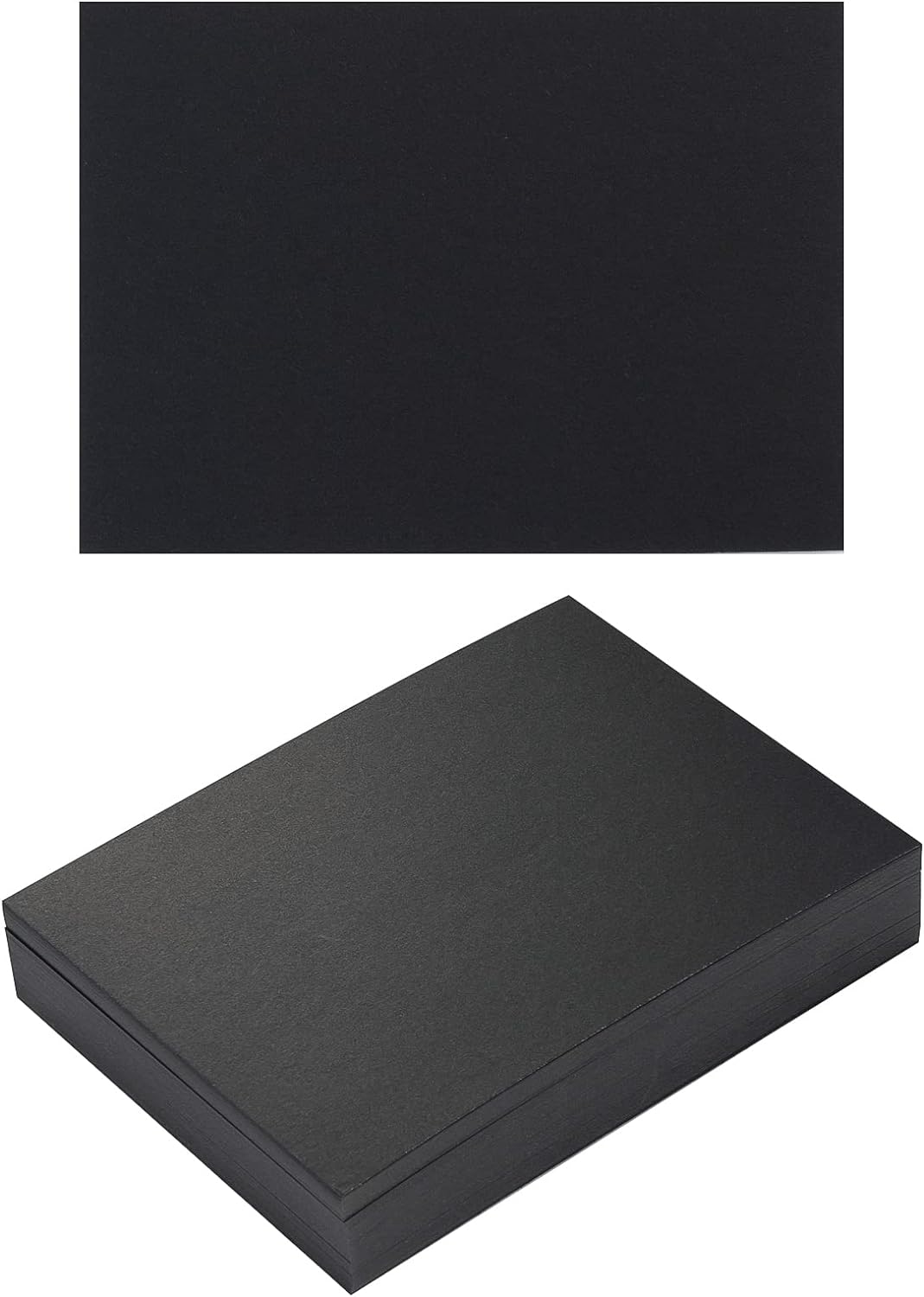 50 Sheets Blank Cardstock Paper 250 GSM Thick Heavy Cards Stock for DIY Art Projects, Card Making, Postcards, Greeting Cards, Birthday Party, Wedding Invitation (Black, 5x7 inches)