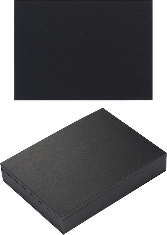 50 Sheets Blank Cardstock Paper 250 GSM Thick Heavy Cards Stock for DIY Art Projects, Card Making, Postcards, Greeting Cards, Birthday Party, Wedding Invitation (Black, 5x7 inches)