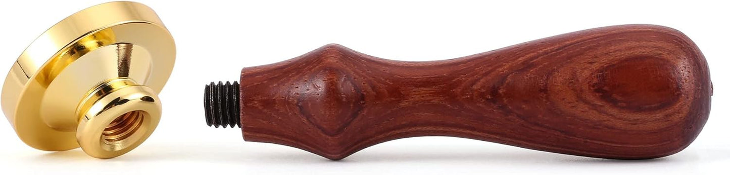 Yoption 6 Pcs Wax Seal Stamp Set, Ocean Crystal Mermaid Sealing Wax Stamps Kit, Wooden Handle with Brass Head for Wedding Christmas Invitation Gift Cards