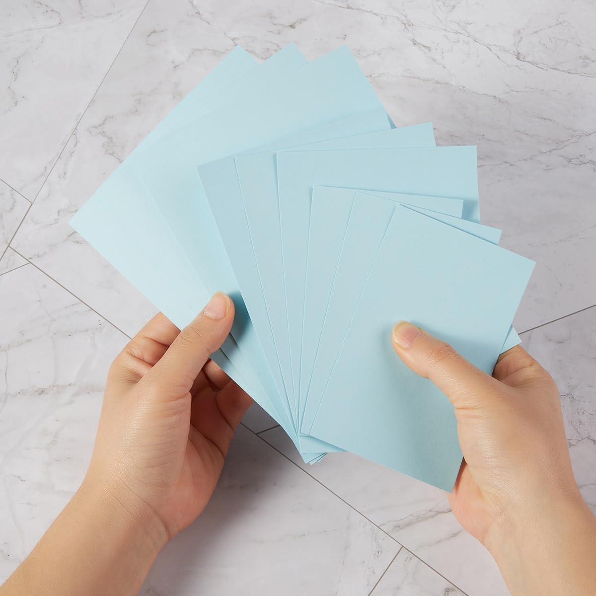 50 Sheets Blank Cardstock Paper 250 GSM Thick Heavy Cards Stock for DIY Art Projects, Card Making, Postcards, Greeting Cards, Birthday Party, Wedding Invitation (Light Blue, 5x7 inches)