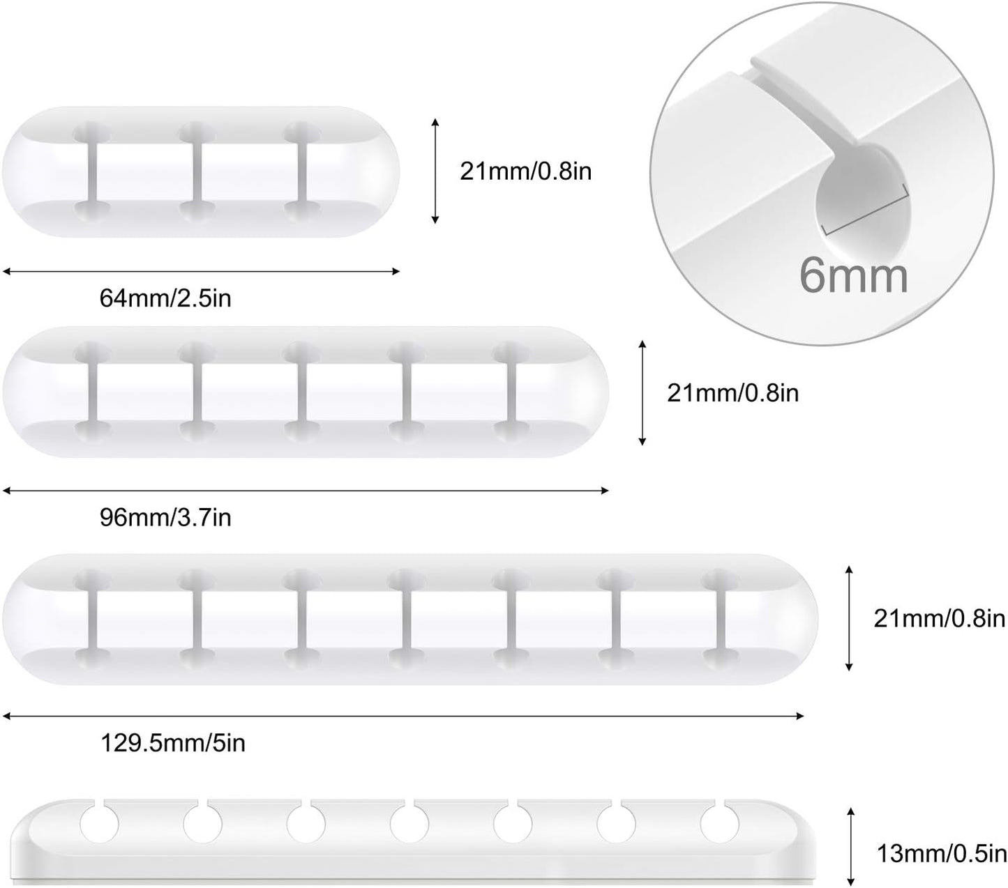 SOULWIT Cable Holder Clips, 3-Pack Cable Management Cord Organizer Clips Silicone Self Adhesive for Desktop USB Charging Cable Nightstand Power Cord Mouse Cable Wire PC Office Home