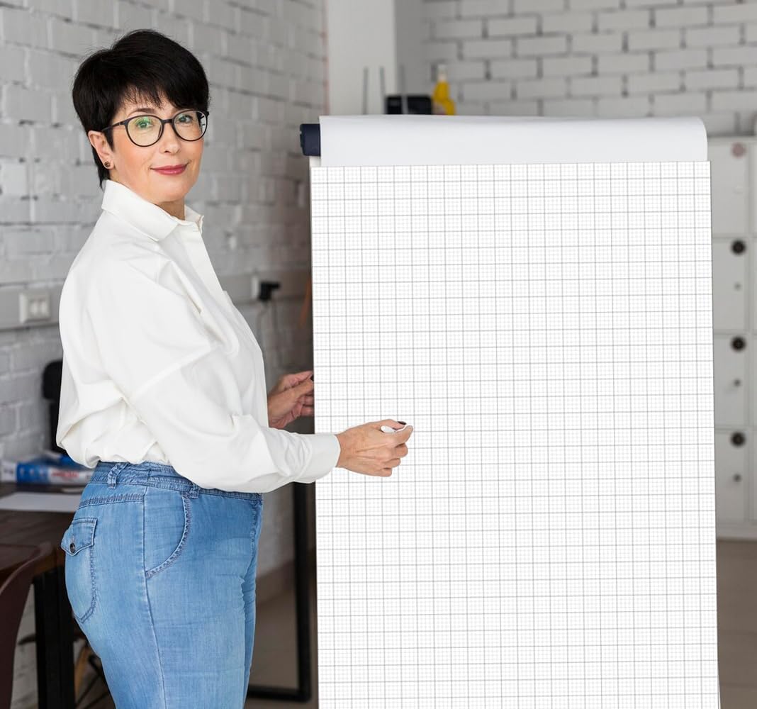 (2-Pack) Graph Paper Pad - 24" x 36" Large Graph Paper, 50 Sheets/100 Pages, 4"x4" Ruled Grid Paper for Engineer Architect Designer Mathematician Draftsmen Sketch House Commercial