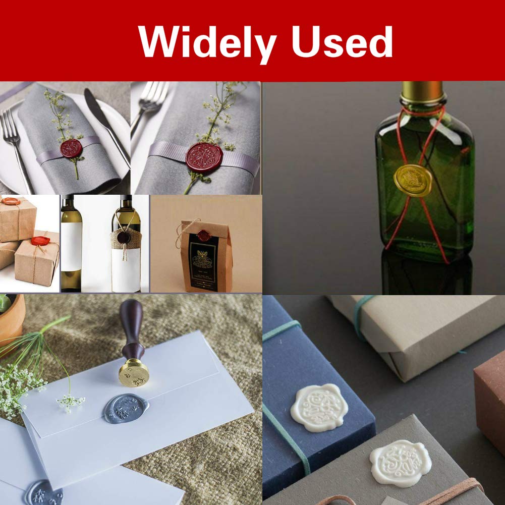 Starry Flamingo Wax Seal Stamp With Removable Brass Head Wooden Handle - Retro Vintage Animal Sealing for Letter Cards Invitations