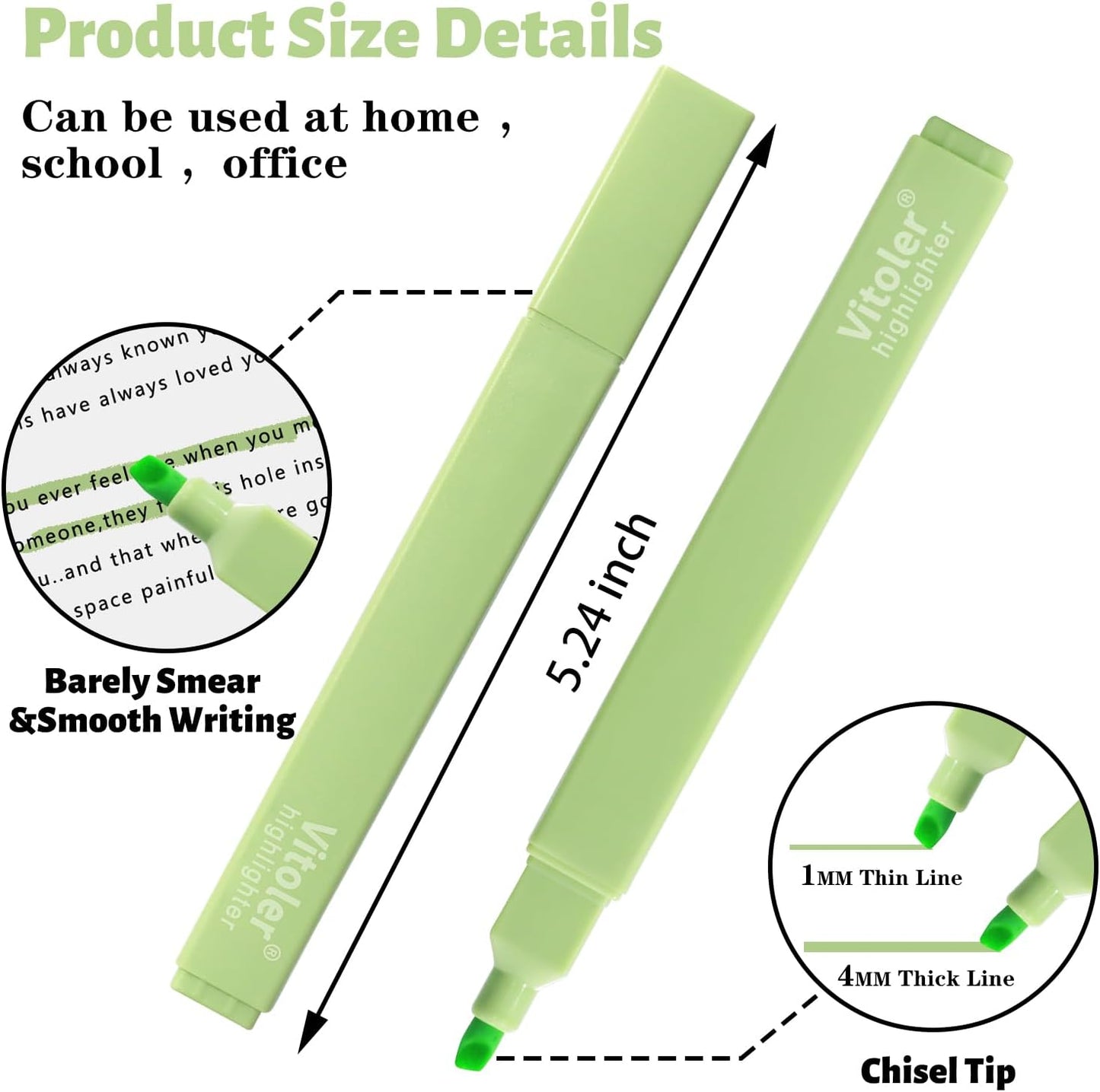 Highlighters Assorted Colors,8pcs Bible Highlighters No Bleed Hghlighter Markers for Journaling Back to School Teacher Supplies Office Supplies