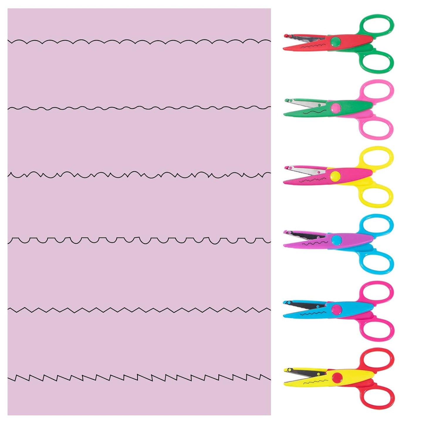 Craft Punch and Creative Scissors, 16pcs Decorative Edge Set, Perfect for Scrapbooking, Crafts, School Work, DIY Photos Album