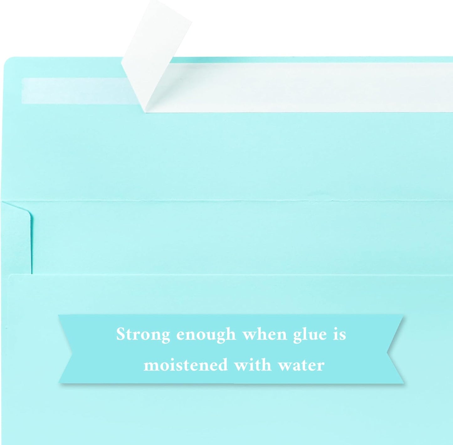 100 Pack #10 Business Envelopes, Light Blue Standard Envelopes Self Seal, Letter Size Business Mailing Envelopes for Checks Letters Invoices Statements Birthday Graduation Wedding, 4 1/8 x 9 1/2 Inch