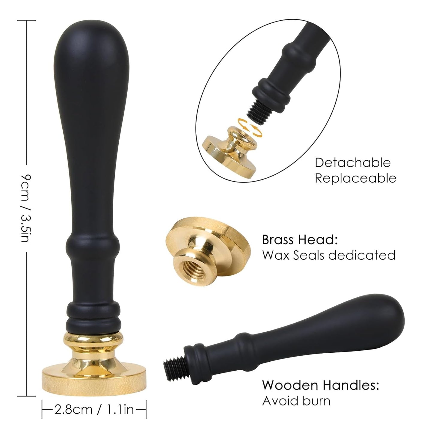 UNIQOOO Vintage Bow Wax Seal Stamp - Flowing Ribbon Bow Design Brass with Wood Handle, Antique Wedding Seal Kit for Invitations, Gift Wrapping, Envelopes, Christmas Cards & Romantic Decor