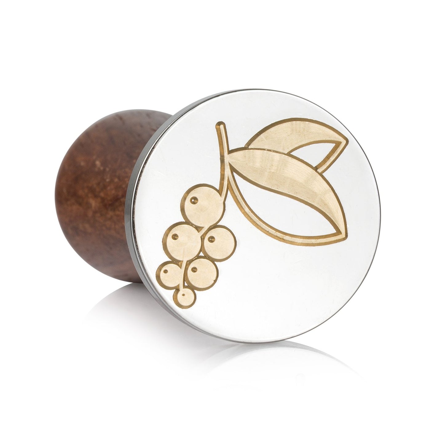 Mceal Wax Seal Stamp,Silver Brass Head with Rosewood Handle, 1.2"(30mm) Dia (Berry)