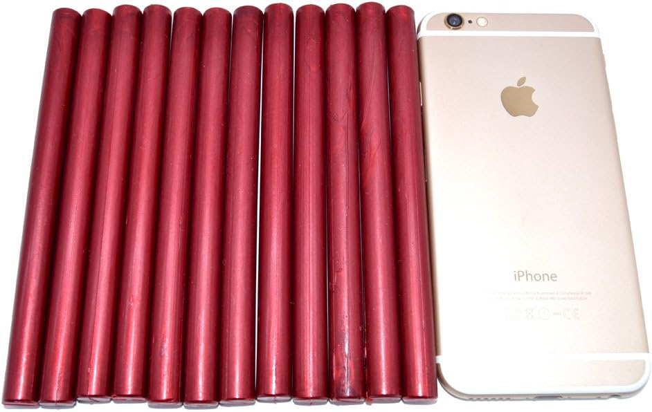 Large Glue Gun Wax Seal Sticks - Blood Red - Homemade Wax Seals for Wedding Invitation, Thanks Cards Envelopes, Snail Mails, Gift Wrapping,