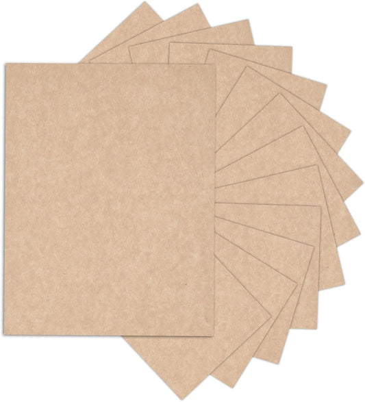 24 Sheets Parchment Cardstock 8.5 x 11 Textured Printer Paper, Goefun 90lb Tan Card Stock Printer Paper for Scrapbooking, Cardmaking, Invitations and Crafts