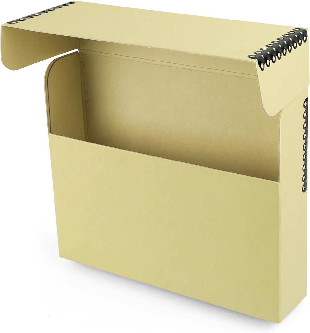 Lineco Archival Document Storage Box with Metal Edge, Acid-Free Tan Boxboard, Organize and Store Files, Prints, Photos, Legal-Sized Case 15.5" x 10.5" x 2.5" Wide, Pack of 2