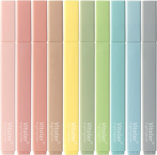 Highlighters Assorted Colors,10Pcs Bible Highlighters and Pens No Bleed, Assorted Colors, Pastel Set, Cute Marker Pens