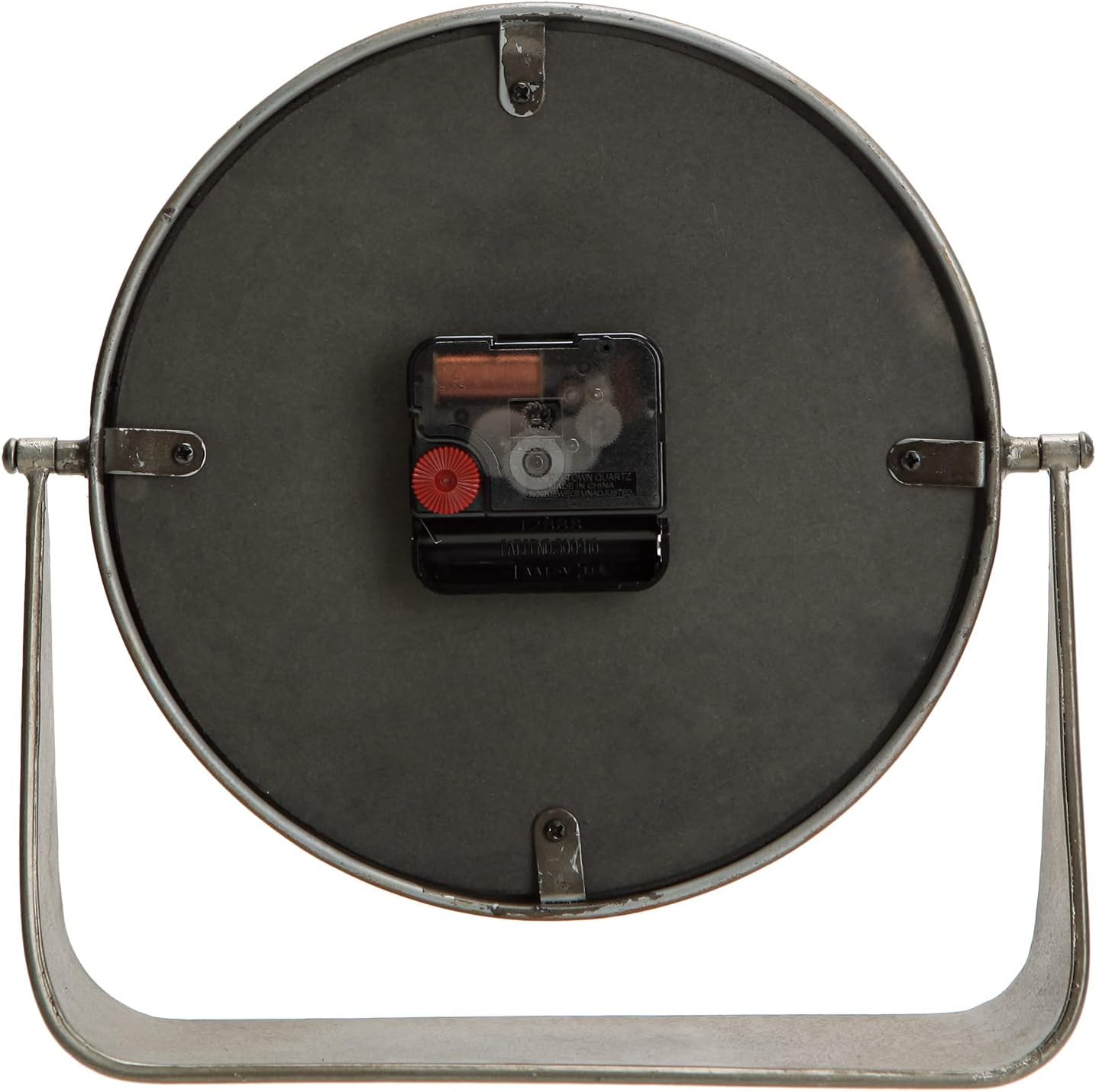 NIKKY HOME Vintage Table Clock, Black Desk Clock on Stand Decorative Desk and Shelf Clocks Metal Tabletop Clock Silent Non-Ticking with Battery Powered for Living Room