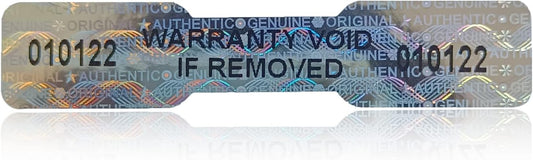 Hologram Tamper Evident Stickers, Void High Security Sticker, DogBone Warranty Tamper Proof Sealing Labels, Unique Sequential Serial Numbering (2Inch X 0.4Inch,GQYH) (580)