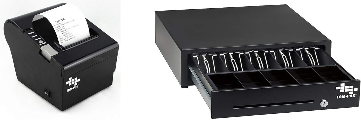 Heavy Duty Cash Register Drawer + Thermal Receipt Printer NOT for Square
