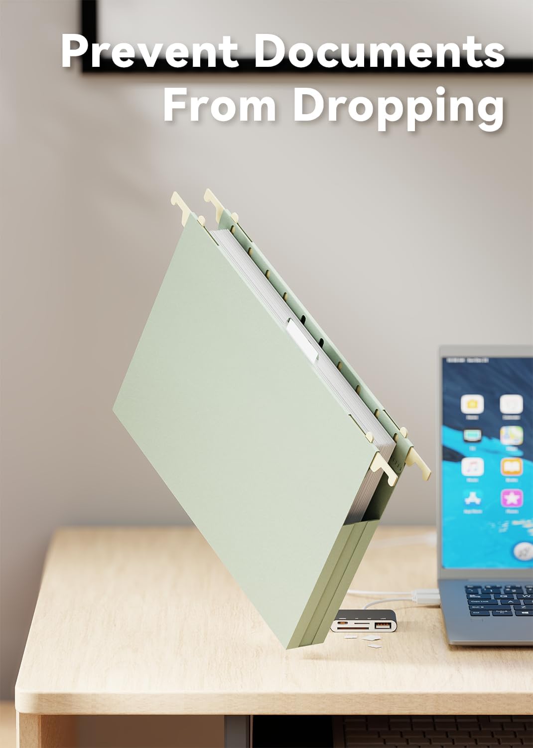 Ansook Plastic Hanging File Folders Letter Size,1" Expanding File Folder with Tabs,12 Pack File Cabinet Folders for Documents,Morandi Colored File Folders,Stay Organized for Home and Office Bulk File