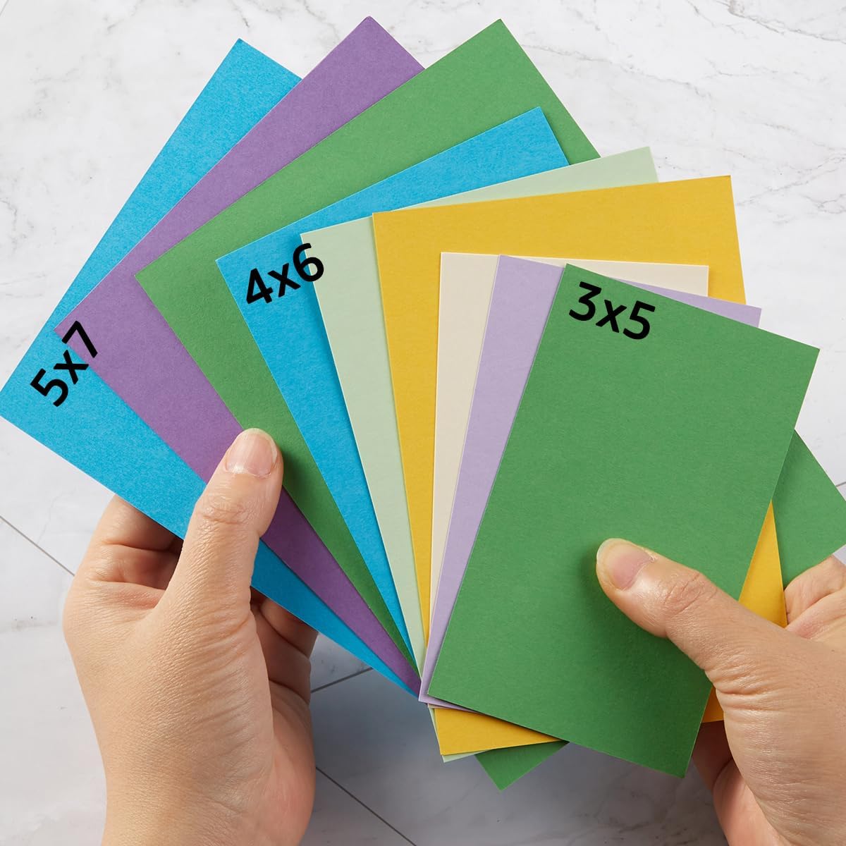 50 Sheets Blank Cardstock Paper 250 GSM Thick Heavy Cards Stock for DIY Art Projects, Card Making, Postcards, Greeting Cards, Birthday Party, Wedding Invitation (Multicolor, 5x7 inches)