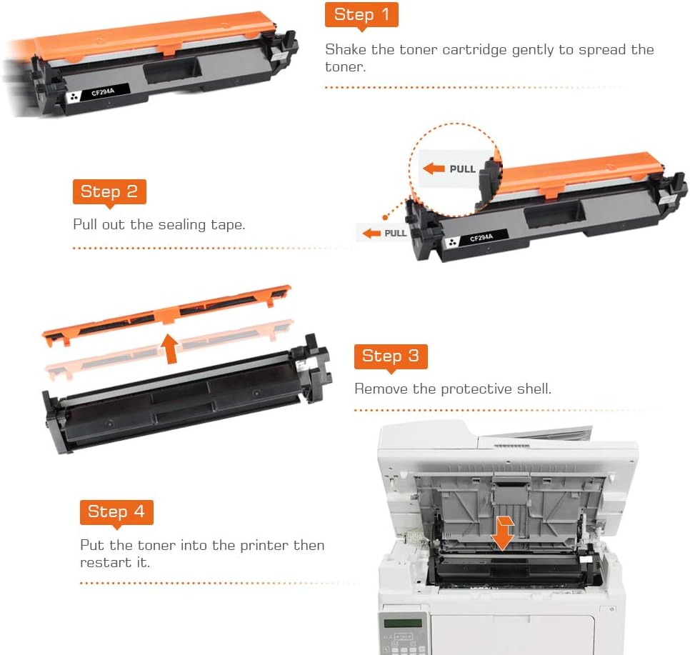 Compatible Toner Cartridge Replacement for HP 94A CF294A for Printer HP M118 M118dw MFP M148 M148dw M148fdw Black 2 Pack