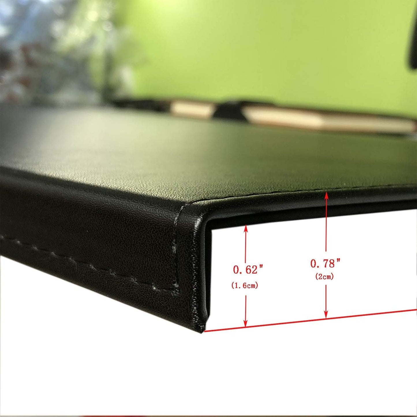 AKOZLIN 35.4"x 18.9" Soft PU Leather Surface Office Desk Mouse Mat Anti-Push Pad with Full Grip Fixation Lip Table Blotter Edge-Locked Protector