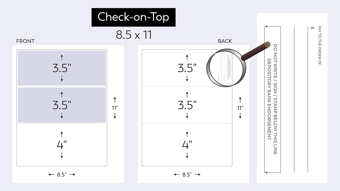 100 Blank Check Stock - Check on Top Mazed - Paper Weight # 70"High Security" Check Paper Green/Red Mazed