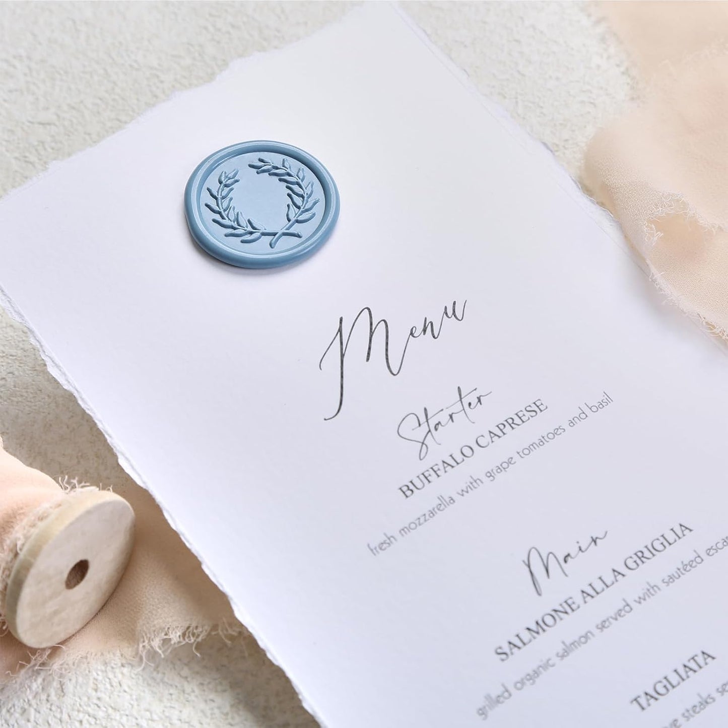 UNIQOOO Light Dusty Blue Glue Gun Sealing Wax Sticks for Wax Seal Stamp - Perfect for Wedding Invitations, Cards Envelopes, Snail Mails, Wine Packages, Christmas Gift Ideas, Pack of 8