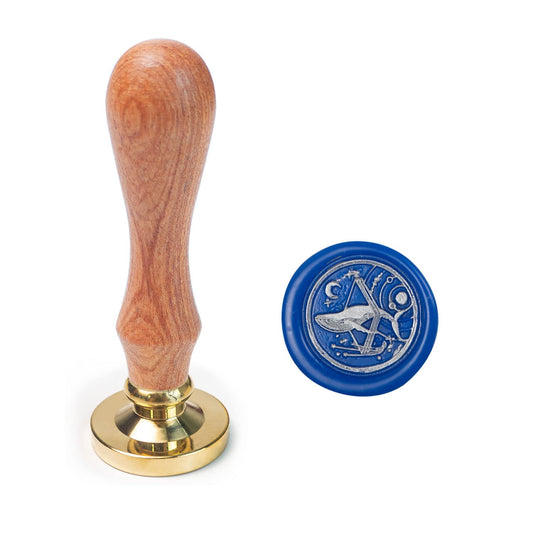 Wax Seal Stamp, ANBOSE Animal Sealing Wax Stamp with Removable Brass Head Wooden Handle, Moon Star Whale Wax Sealing Stamp for Envelope Sealing Wax