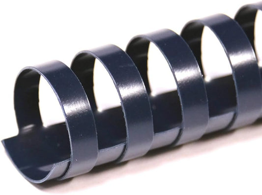 TruBind 25mm (1 in.) Comb Binding Spines | 11 in. Length for Letter Size or Smaller Projects | Standard 19-Ring Rectangular Holes | Navy | 200 Sheet Binding Capacity | 50 Pack
