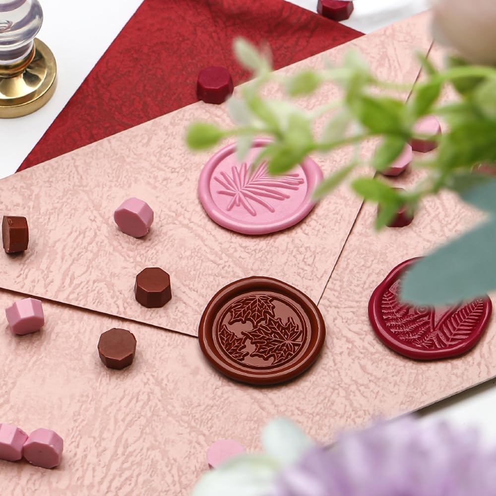 600pcs Red Wax Seal Beads,6 Assorted Color Sealing Beads Ideal for Wax Seal Stamp Wedding Letter Envelope Decor Wine Bottle Decoration (Red Series)