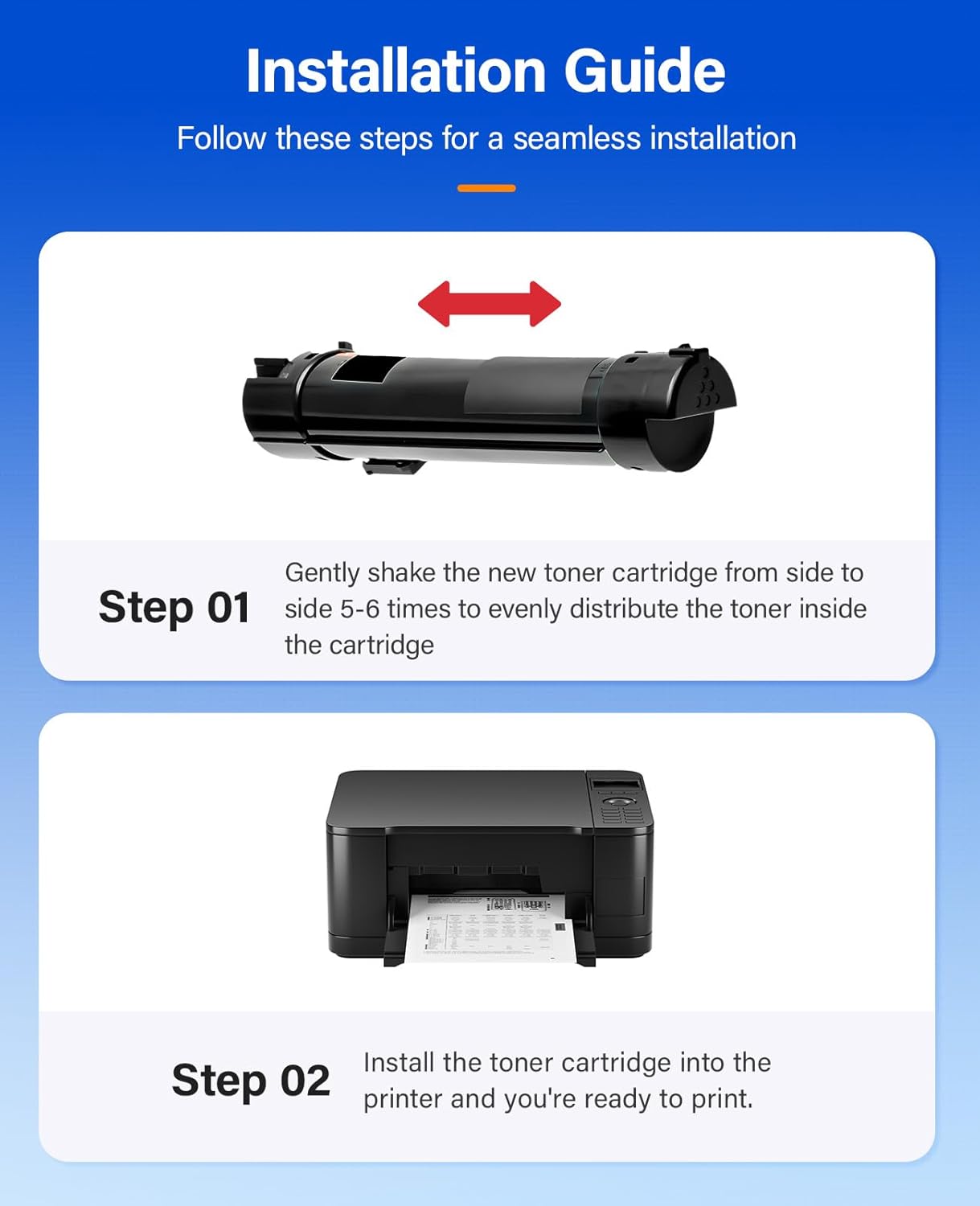 5130 Toner Cartridge Set 4-Pack High-Capacity Replacement for Dell 330-5850 330-5846 330-5843 330-5852 Compatible with Dell 5130 5130cdn 5120cdn 5140cdn Color Laser Printers(Black Cyan Magenta Yellow)