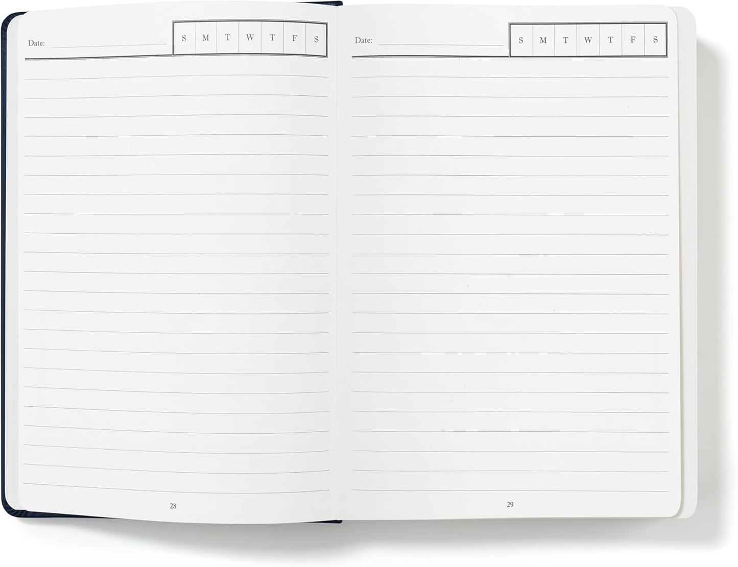 Wykeham's Executive 2026 Undated Daily Journal Planner – US Format – Customization Available (Royal Blue, 8.5"×5.5" - Undated)
