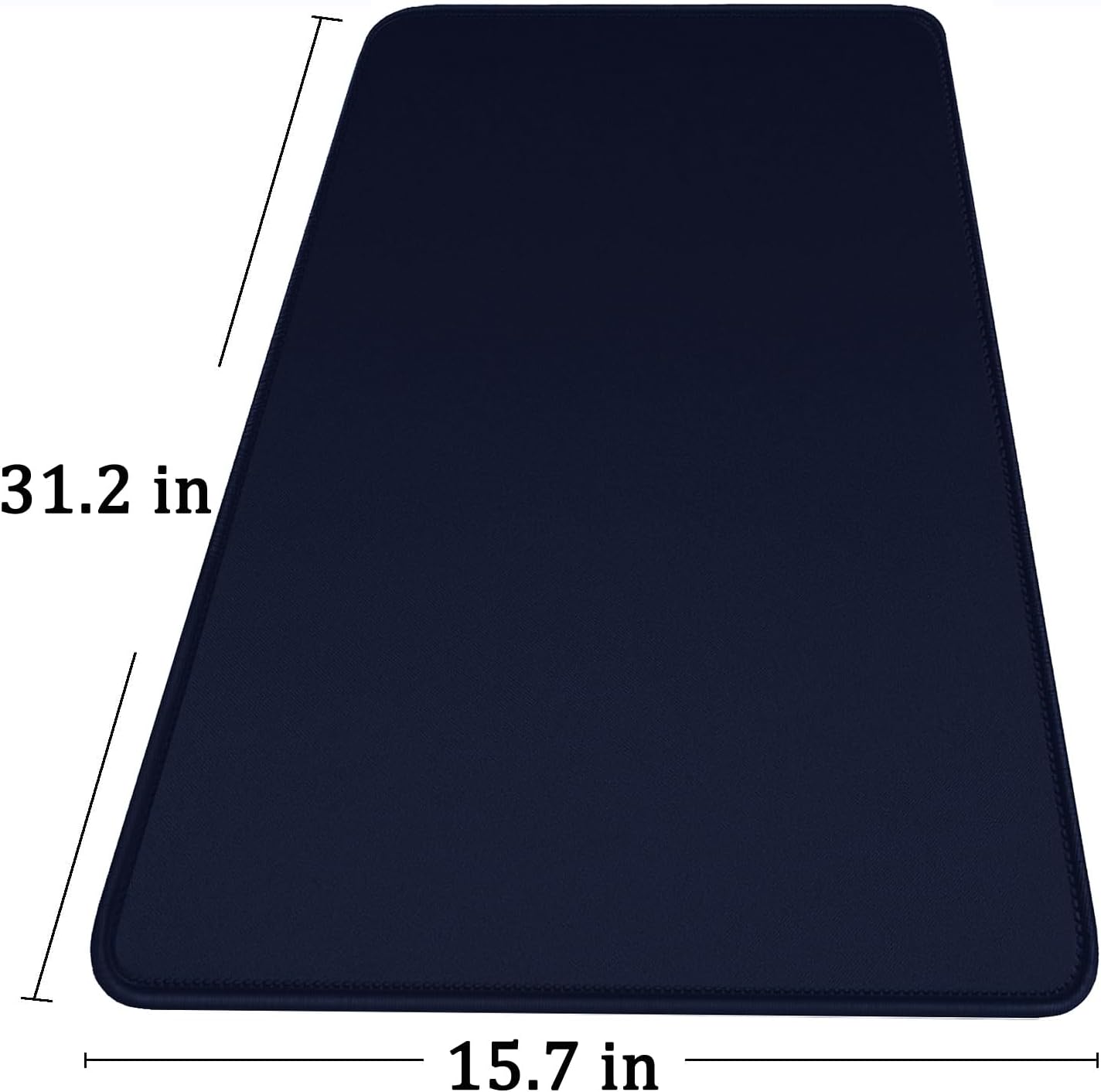 Large Extended Gaming Mouse Pad with Stitched Edges, Durable Non-Slip Natural Rubber Base, Waterproof Computer Keyboard Pad Mat for Esports Pros/Gamer/Desktop/Office/Home - Dark Blue
