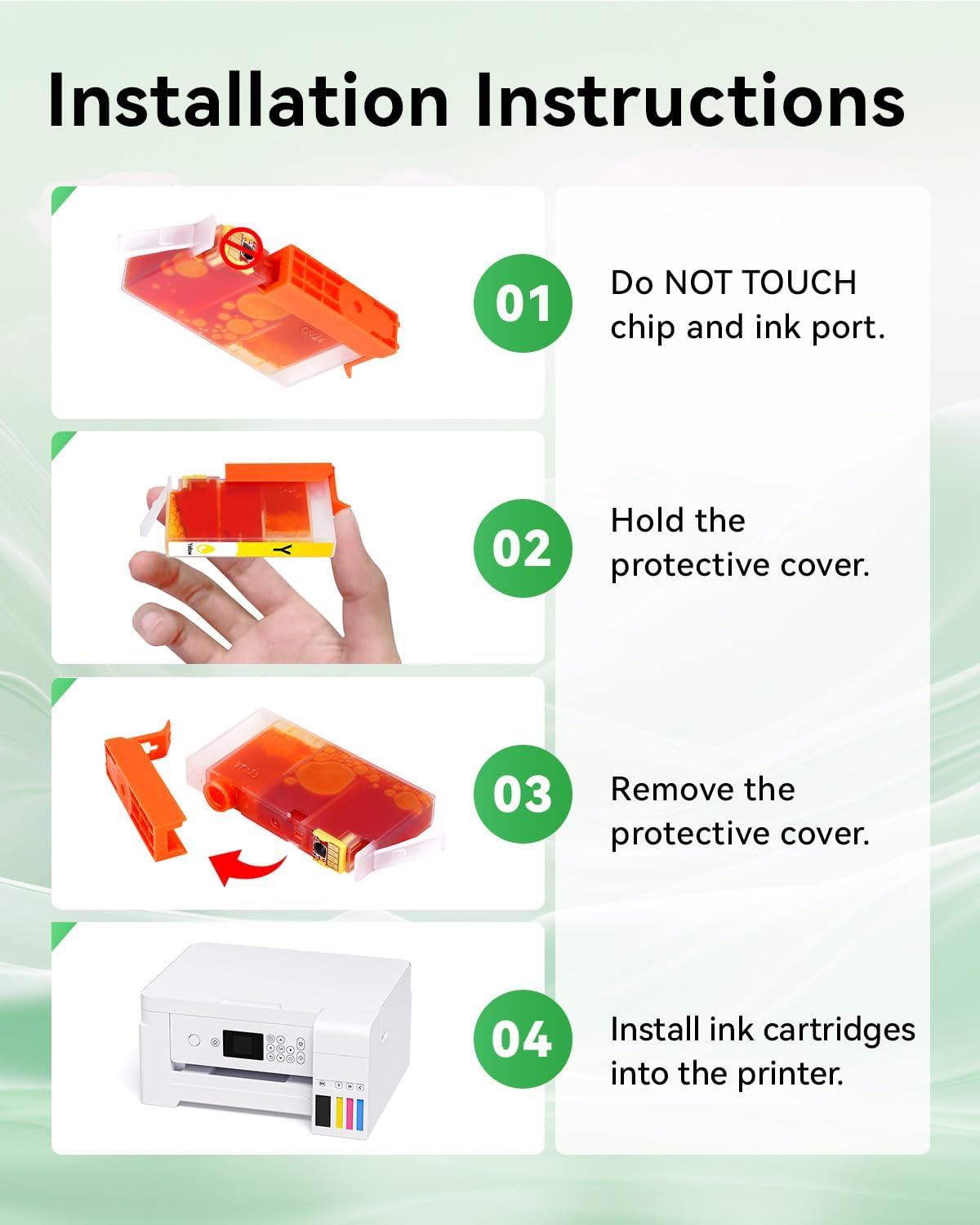 923 923e Ink Cartridges with chip Printers 4-Pack High Yield Black Cyan Magenta Yellow Replacement for HP 923 923e 923XL Ink Compatible for OfficeJet Pro 8135e 8138e 8139e 8122e 8120 8123 8130 8133