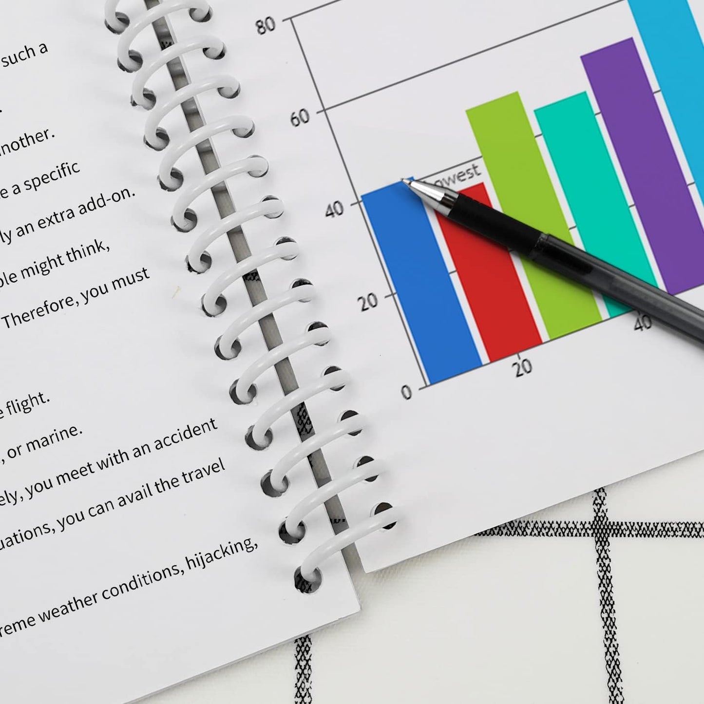 Rayson 1-1/8" Plastic Spiral Binding Coil, 240 Sheets Capacity, 4:1 Pitch 28.6mm White Coil Binding Spines for Business and Educational Purposes, 50 Pack