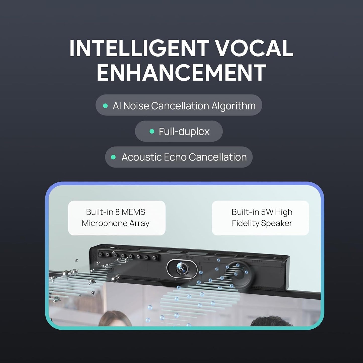 Yealink 4K USB Video Conference Camera - 120° Wide Angle, Microphone, Speaker, Auto Framing, for PC Meetings, Microsoft Teams & Zoom