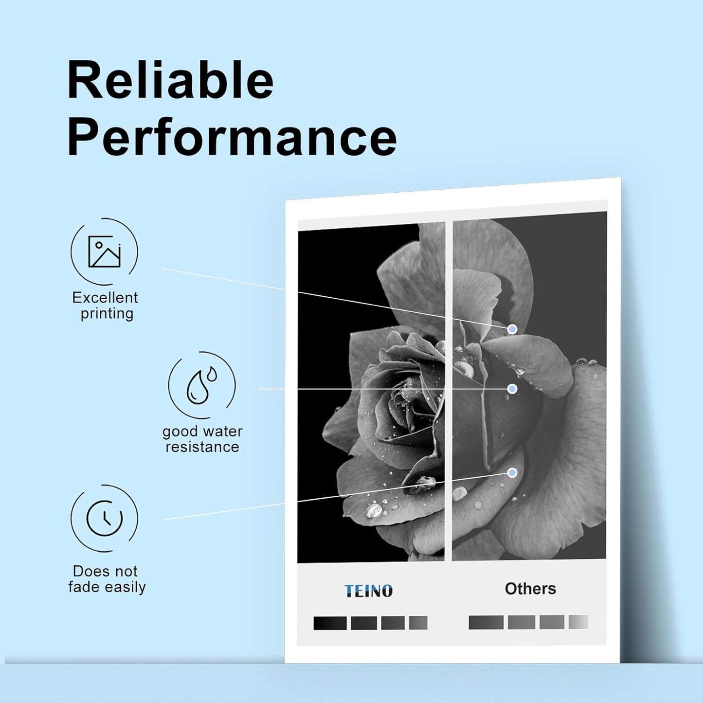 TEINO 252XL 252 Ink Cartridges Combo Pack Remanufactured Ink Cartridge Replacement for Epson 252 XL 252XL for Workforce WF-7710 WF-3640 WF-7720 WF-3620 WF-7620 (Black Cyan Magenta Yellow, 4-Pack)