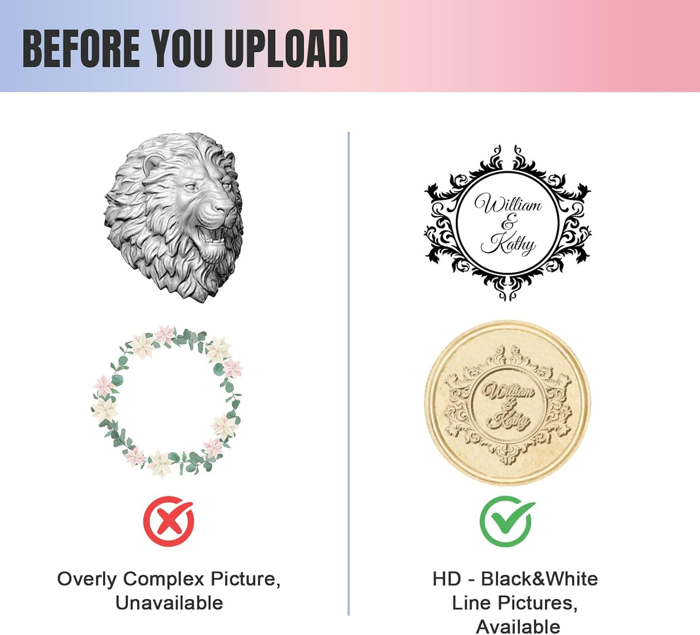 Personalized Wax Seal Stamp Custom Sealing Wax Stamp with Your Own Design Picture/Logo Customized for Wedding Invitation Wine Decoration Envelopes Christmas Gift and Graduation Gifts