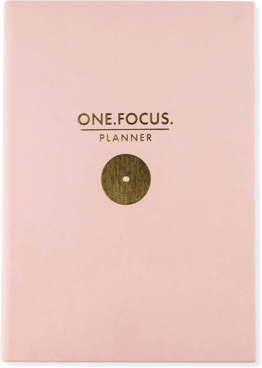 One Focus Planner: 90-Day Productivity & ADHD Management Tool with Goal Setting, Daily Planning, Habit Tracker, and Mindfulness for Focus, Mental Clarity & Anxiety Relief – Ideal for Busy Adults and Neurodivergent Minds; Pink