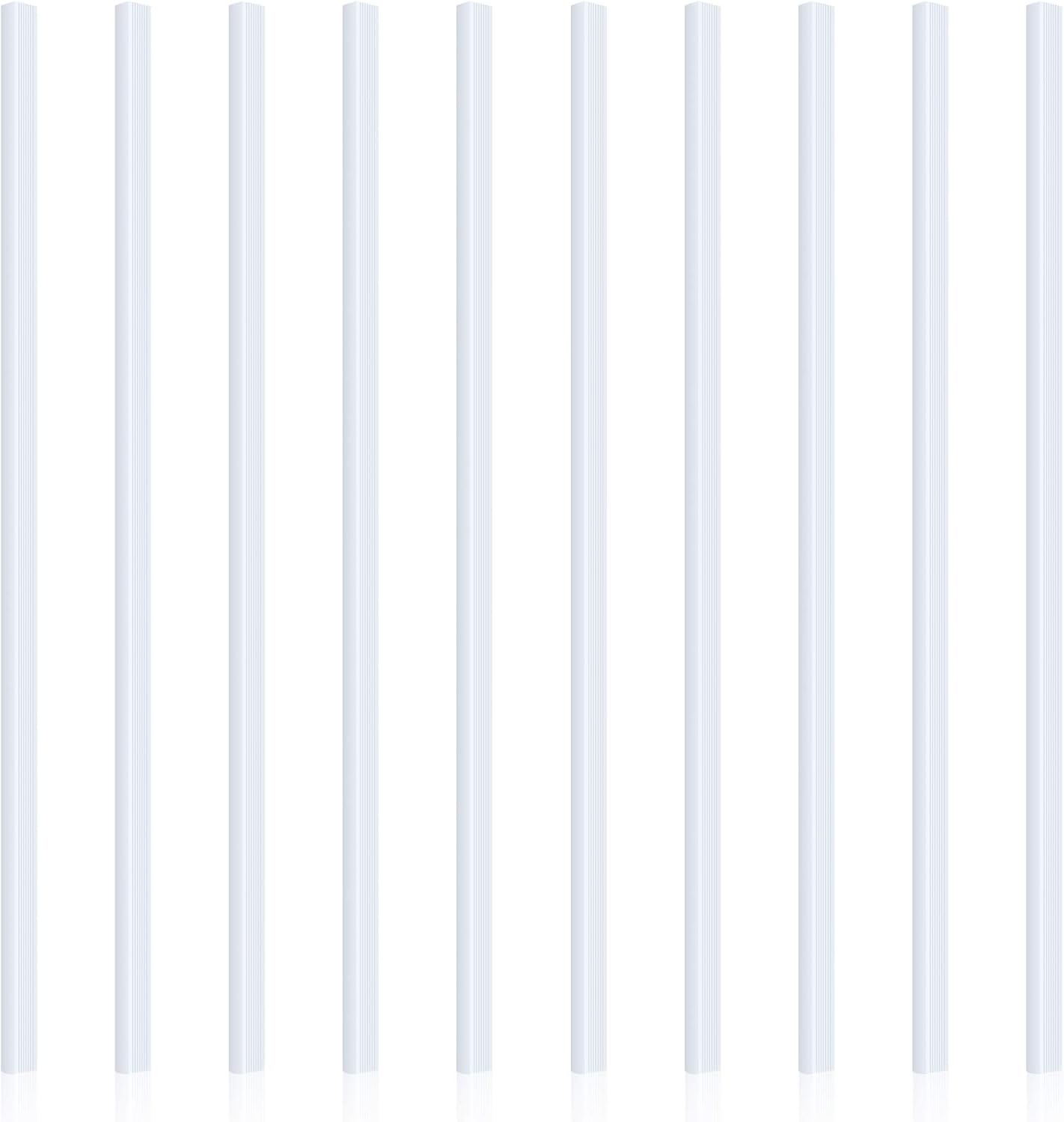 Pelopy 20 Pack Binding Bars Slide Grip, 40 Sheets Capacity, Plastic Slide for School Office Report Cover A4 Spine(White,0.8 cm)