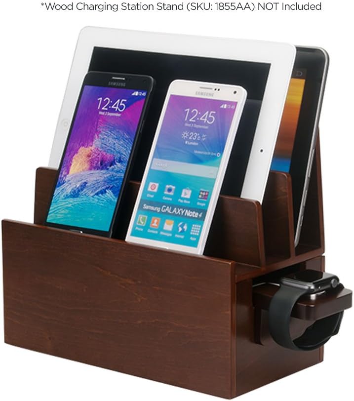 Compatible Apple Watch Stand Adapter for use with MobileVision Wood Charging Stations and Multi-Device Organizers