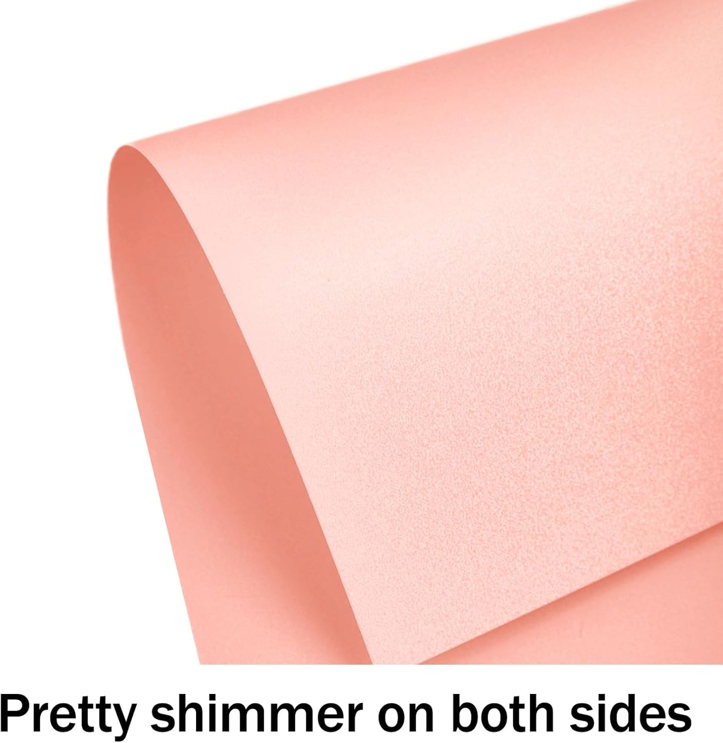 100 Sheets Pink Shimmer Cardstock 8.5 x 11 Iridescent Paper, Goefun 80lb Card Stock Printer Paper for Invitations, Valentines Day, Crafts, DIY Cards